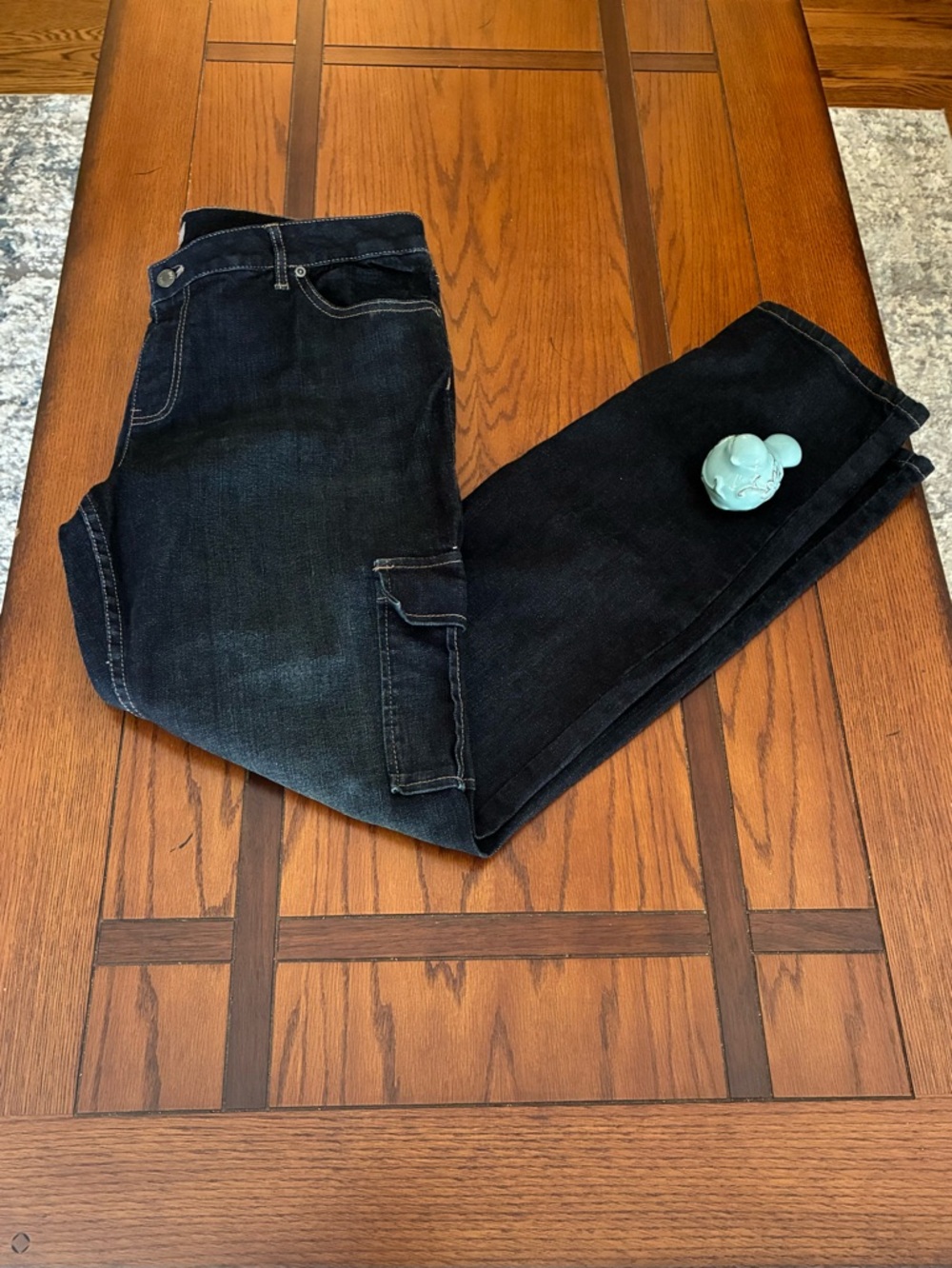 J. Jill Women's Dark Blue Cargo Jeans